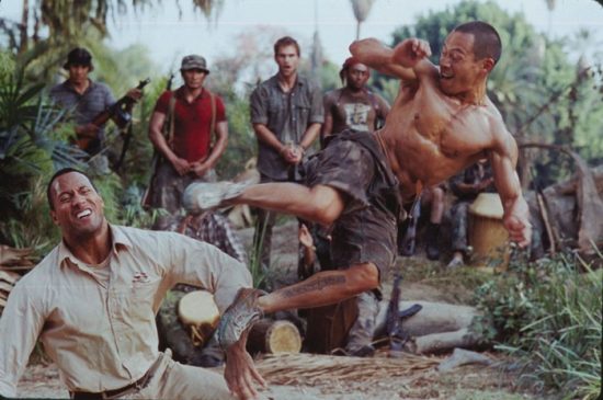 escena de pelea en la película Tesoro del Amazonas